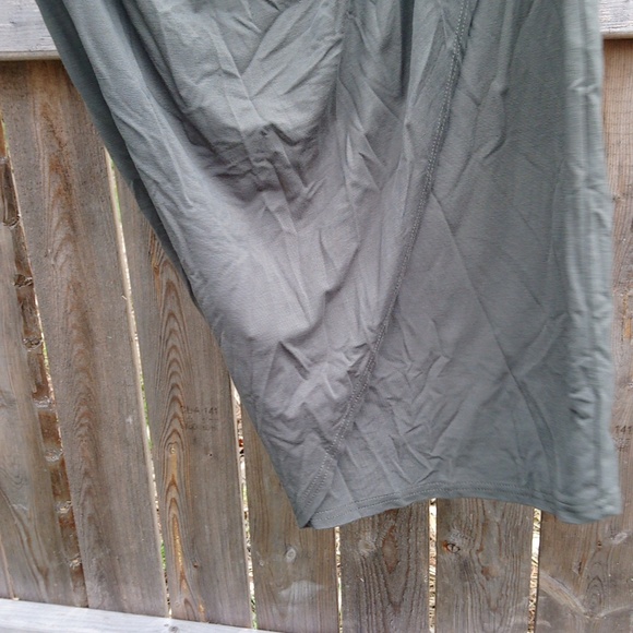 Pretty Garden One Shoulder Strap Tank Top Flowy Green Dress - Picture 8 of 16